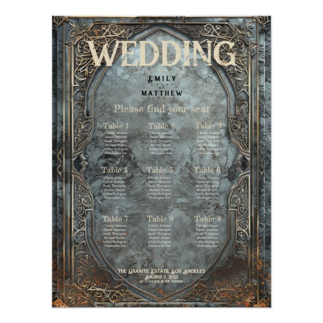 Poster Graphique de siège Mariage Imaginaire de Dwarven S (Devant)