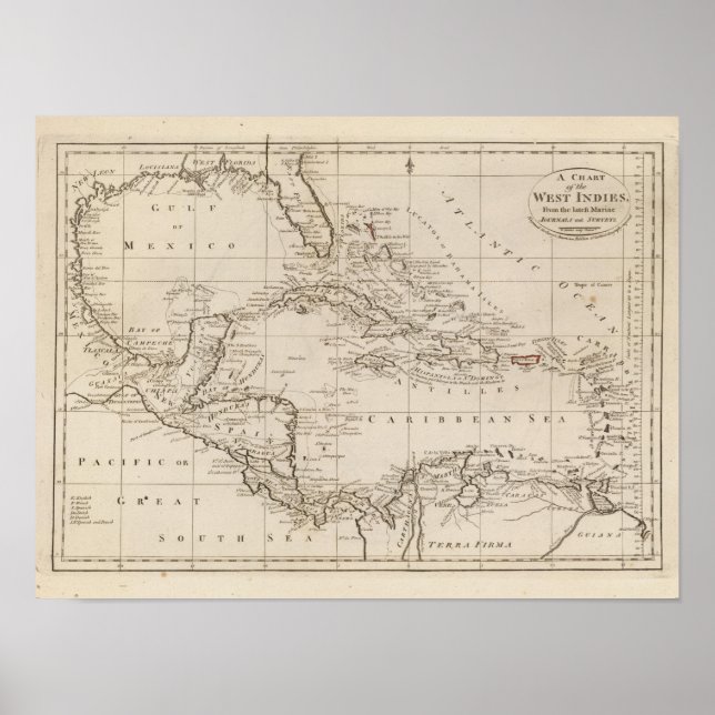 Poster Graphique des Antilles (Devant)