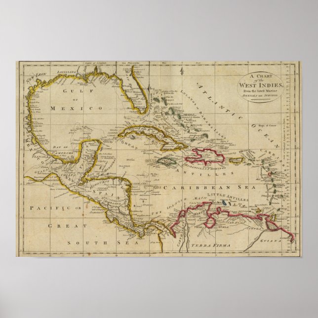 Poster Graphique des Antilles 2 (Devant)