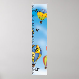 Poster Graphique d'évolution clair de montgolfière