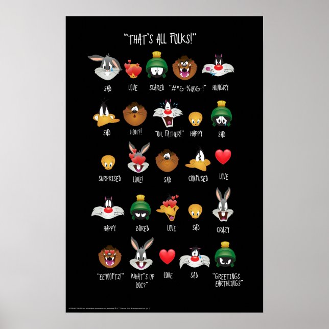 Poster Graphique Emoji LOONEY TUNES™ (Devant)