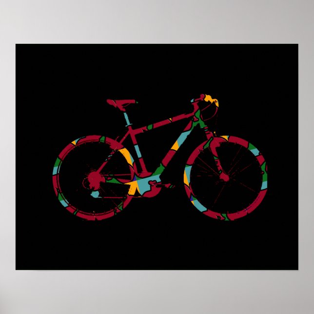 Poster graphique vélo vélo vélo (Devant)