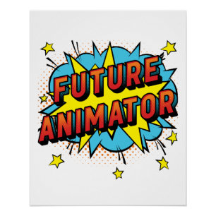 Poster Graphiques de mouvement d'animation Future