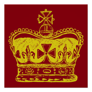 Poster Graphisme Couronne Royale