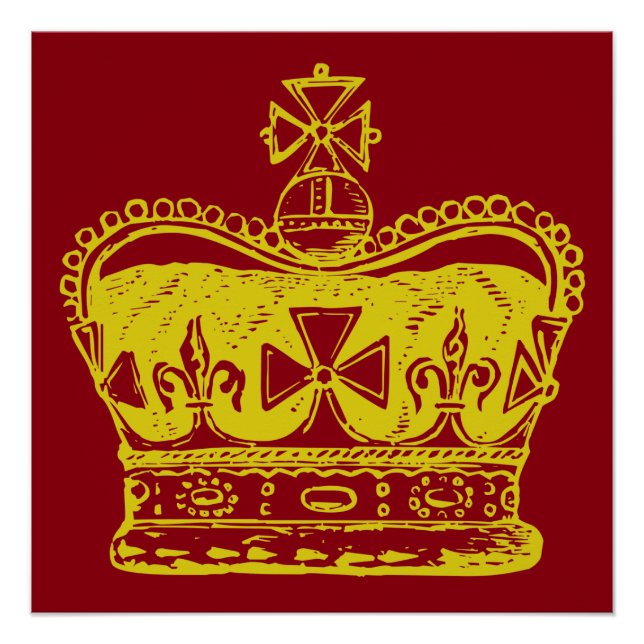 Poster Graphisme Couronne Royale (Devant)