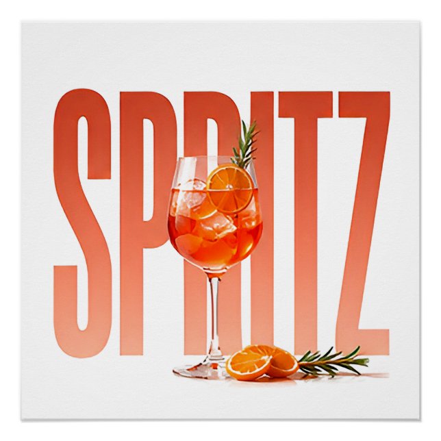 Poster Graphisme éditorial de cocktail de luxe Spritz  (Devant)