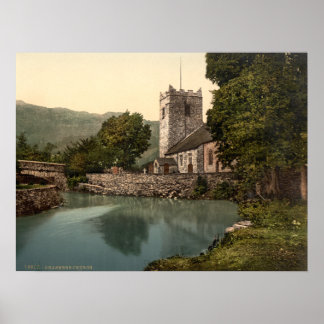 Poster Grasmere Church, Lake District, Cumbria, Angleterr