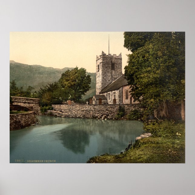 Poster Grasmere Church, Lake District, Cumbria, Angleterr (Devant)