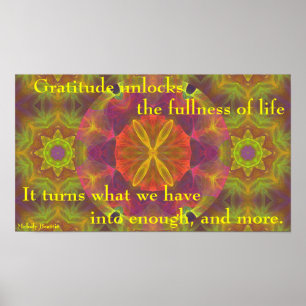 Poster "Gratitude ...Assez et plus"