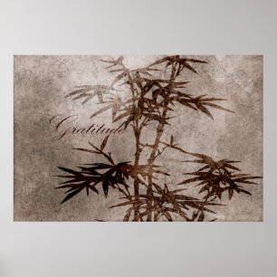 Poster Gratitude de Zen Bamboo