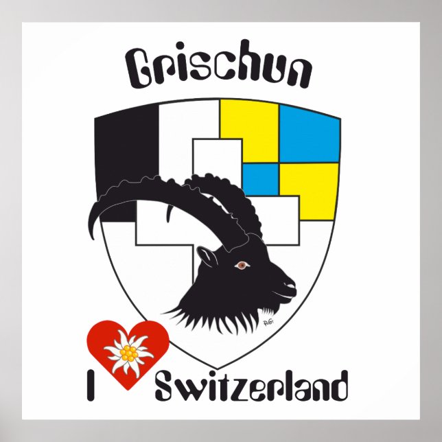 Poster Graubünden Grigioni Grischun (Devant)