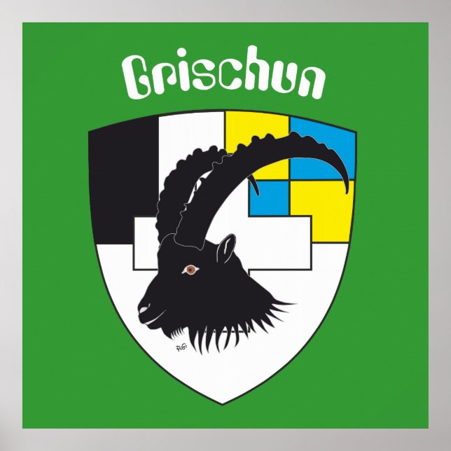 Poster Graubünden Grigioni Grischun (Devant)