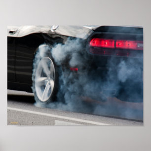 Poster Gravure de voiture noire