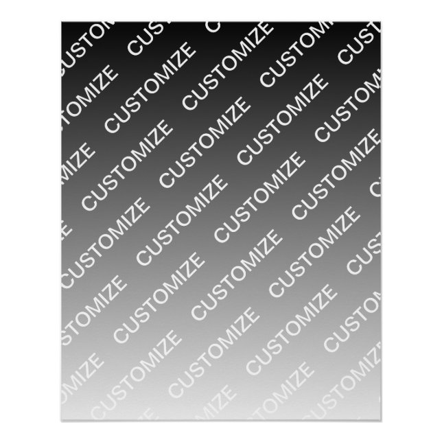 Poster Gray (changeable color) Ombre & Text Pattern (Devant)