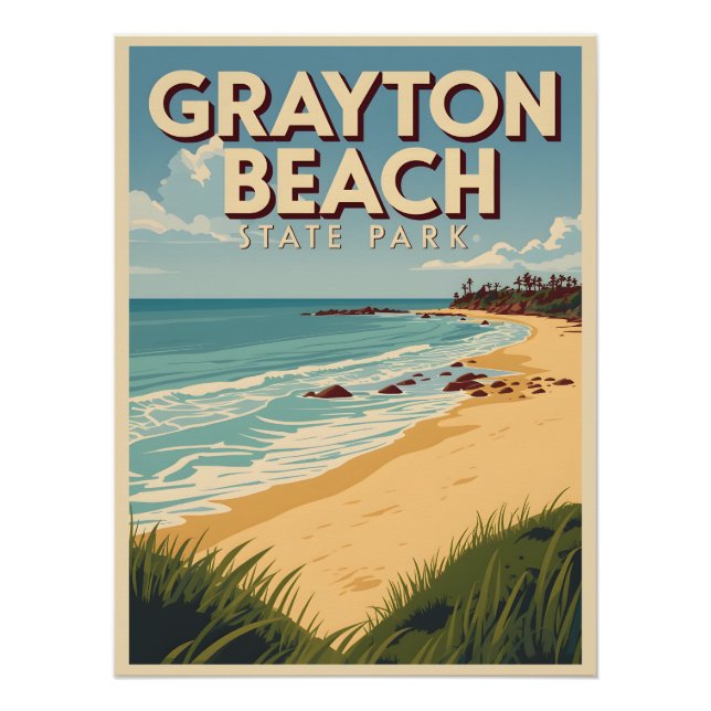 Poster Grayton Beach State Park - Floride  (Devant)