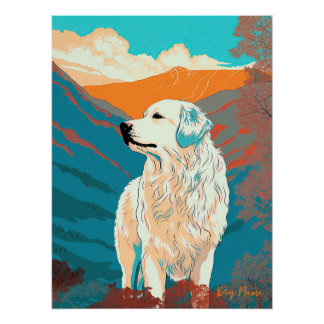 Poster Great Pyrenees Dog 003 - Bruno Pokopen