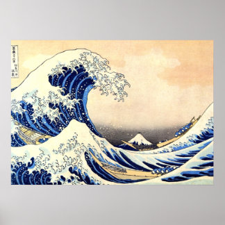 Poster great wave hokusai