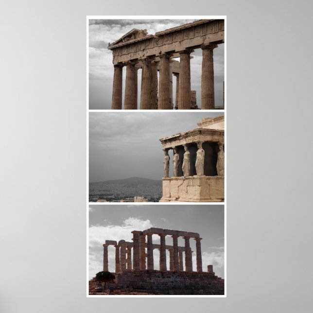 Poster Grèce triple (Devant)