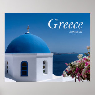 Poster Greece Santorini Travel