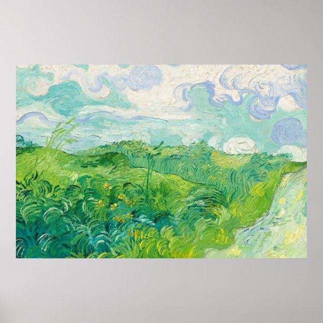 Poster Green Blé Fields Auvers (F807) Van Gogh Fine Art (Devant)