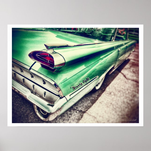Poster Green Classic Car (Devant)
