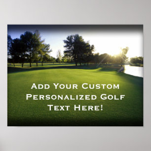 Poster Green Golf Course at Dawn