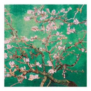 Poster Green Van Gogh Almond Blossoms