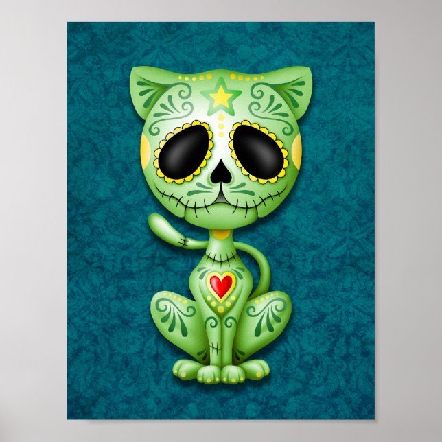 Poster Green Zombie Sugar Kitten (Devant)