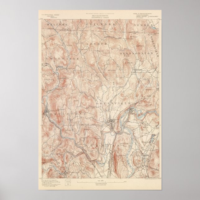 Poster Greenfield, Massachusetts (Devant)