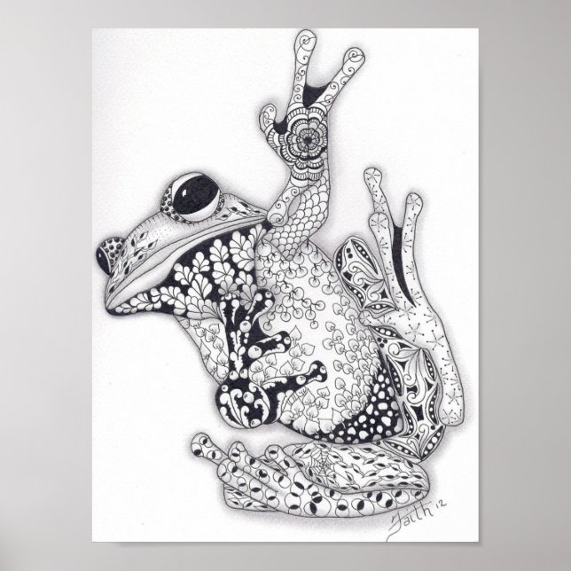 Poster Grenouille de l'arbre pleine taille (Devant)