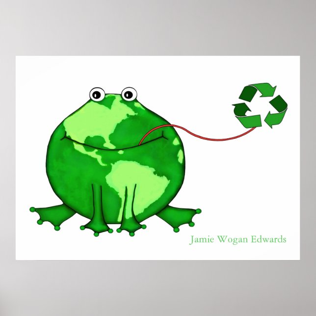 Poster Grenouille De l'environnement jour des terres (Devant)