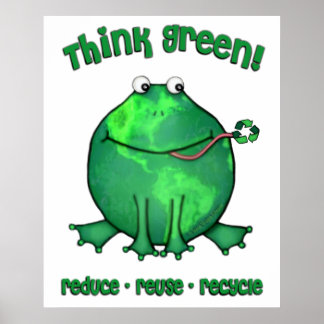 Poster Grenouille De l'environnement jour des terres