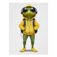 Grenouille portant Sweat - shirt à capuche drôle C