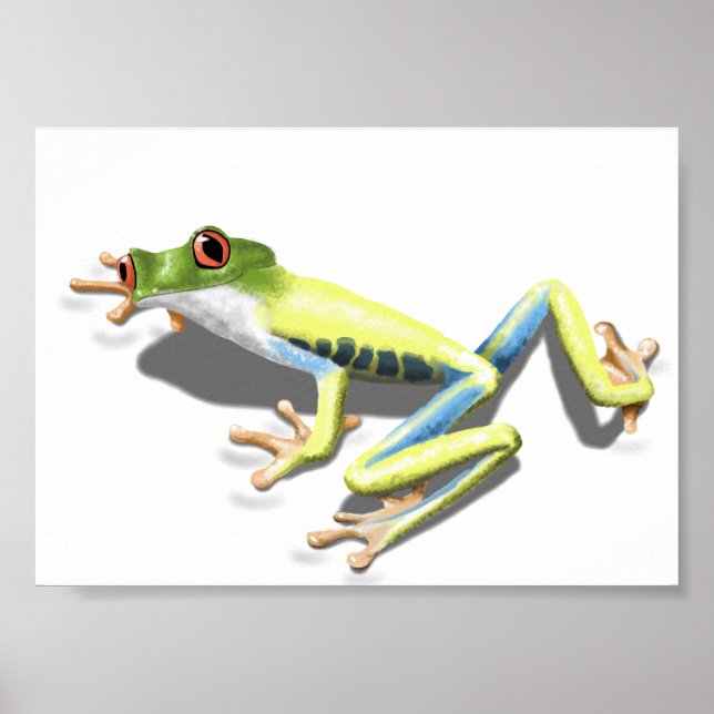 Poster Grenouille rouge (Devant)