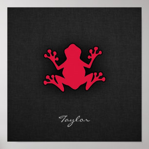 Poster Grenouille rouge Crimson