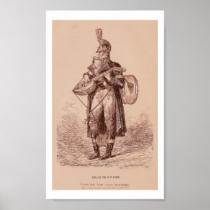 Poster "grenouilles bleues Vintages-'Solsirépifpan'"