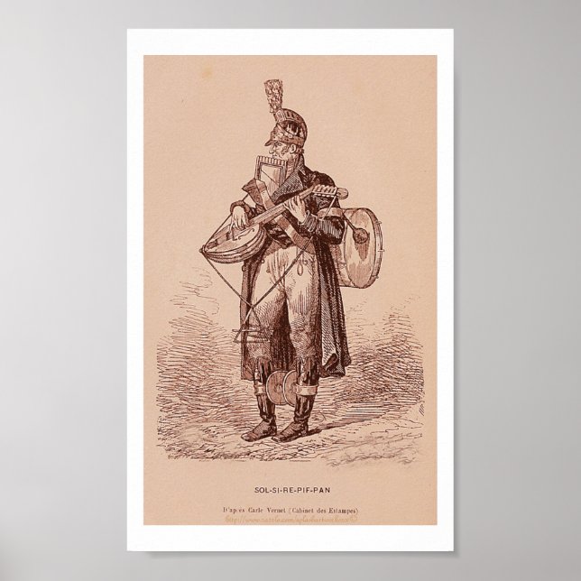 Poster "grenouilles bleues Vintages-'Solsirépifpan'" (Devant)