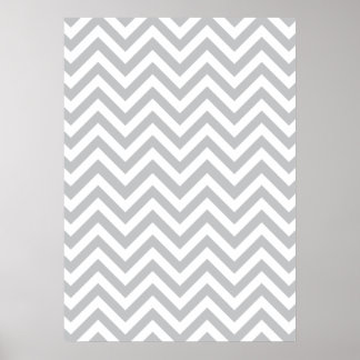 Poster Grey & White Zig Zags