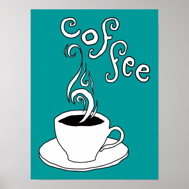 Poster gribouillages de café (Devant)