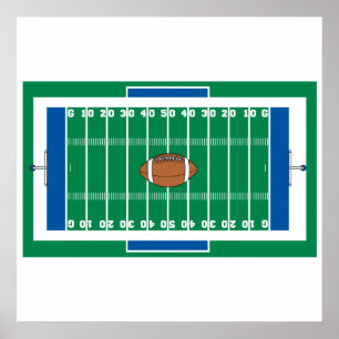 Poster grid iron football field graphic