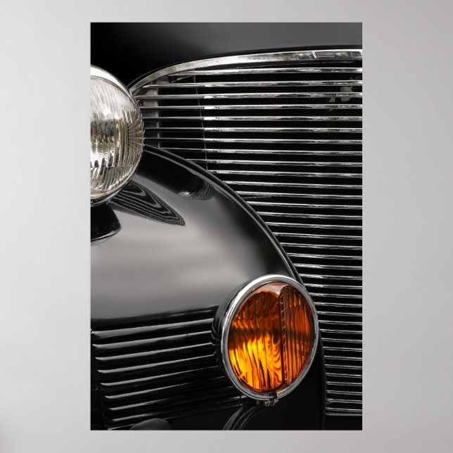Poster grill de voiture antique abstrait (Devant)