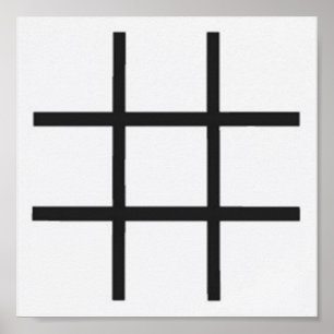 Poster Grille TAG Dominoes-Tic Tac Toe (aimants frigo de 