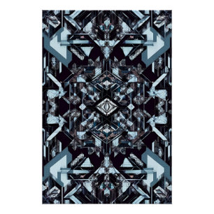 Poster Grille technique géométrique : Plan directeur cybe