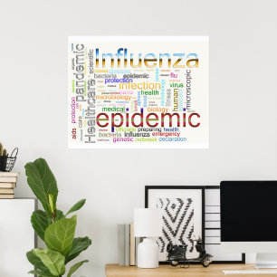 Poster grippe flu Texte associé