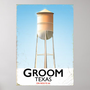 Poster Groom Texas Route 66 Americana