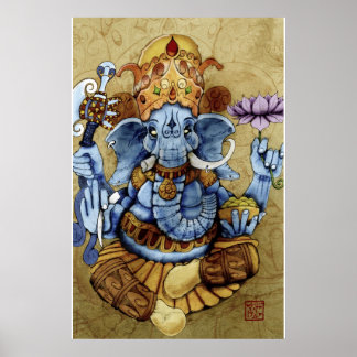 Poster Gros caractères Ganesh