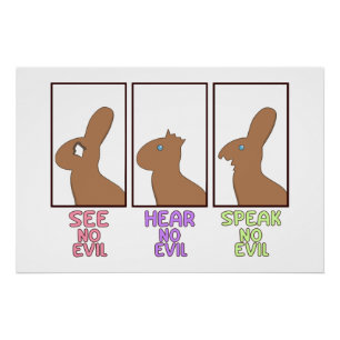 Poster Gros lapins au chocolat de Pâques