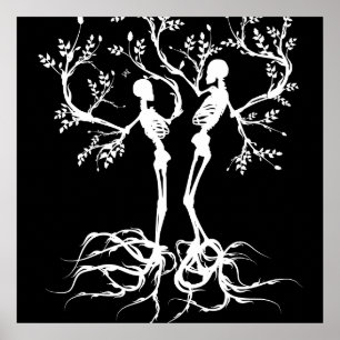 Poster Grossissant à l'écart blanc