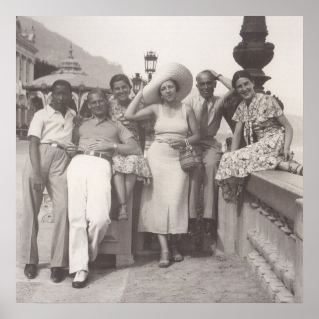 Poster Group of friends in Cannes, 1930s (Devant)