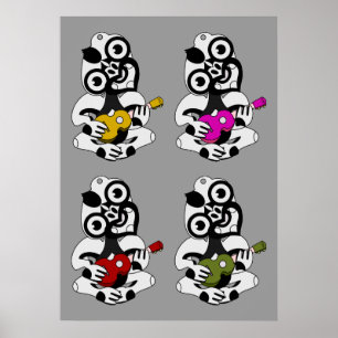 Poster Groupe Tiki Ukulele